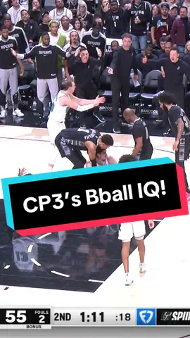 CP3’s basketball IQ is top tier 🙌 #Spurs #NBA #chrispaul 
