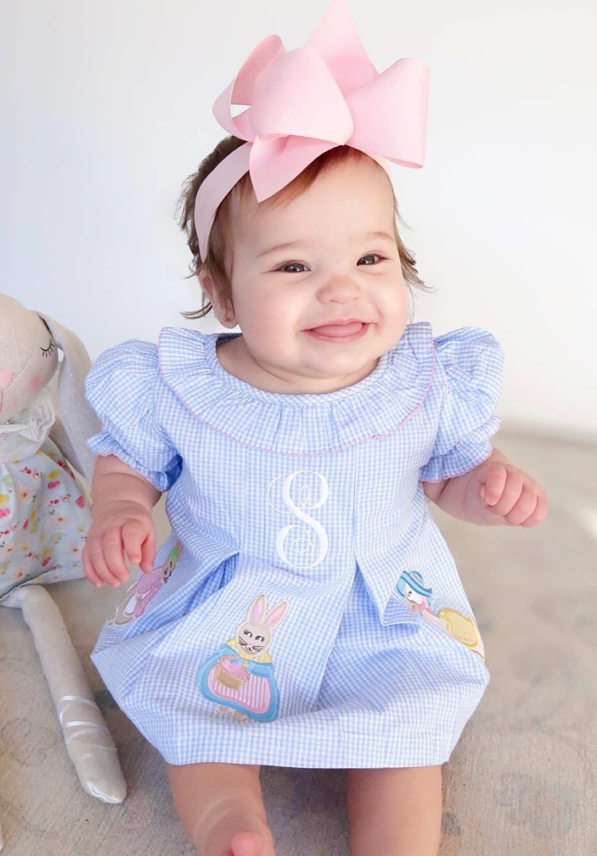 Can’t wait to wear this one out! Smitten with @Classic Whimsy’s Easter collection 🐇  #babyclothes #babygirloutfit #toddlerclothes #girlclothes #easteroutfits #babyootd #babyeaster #babygirl 