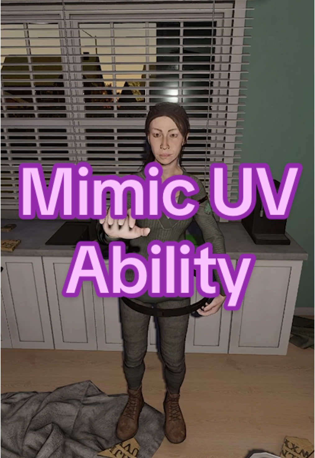 Did you know a mimic has a special uv ability, yueri does not have uv and is the only ghost able to interact with the front door giving the mimic this ability #imanaliencat#fyp#viral#phas#phasmo#phasmophobia#horror#scary#ghost#funny#loud #mimic #themimic #yueri #ultraviolet #uv 