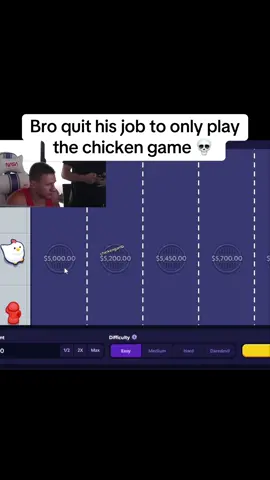 Bro quit his job to play the chicken game 💀 #kickstreaming #streamer #stevewilldoit #crossyroad 