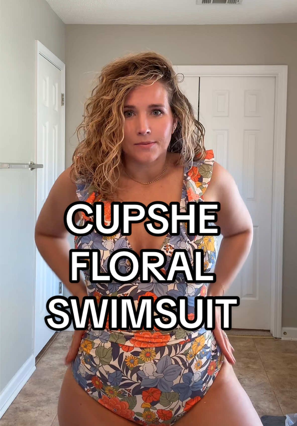 Love this floral one piece from @cupshe_official @cupshe_official #cupshe #swimsuit #bathingsuit #cupsheswim #vacation #poolday #momswimsuit #momfriendly #petite #curvy 