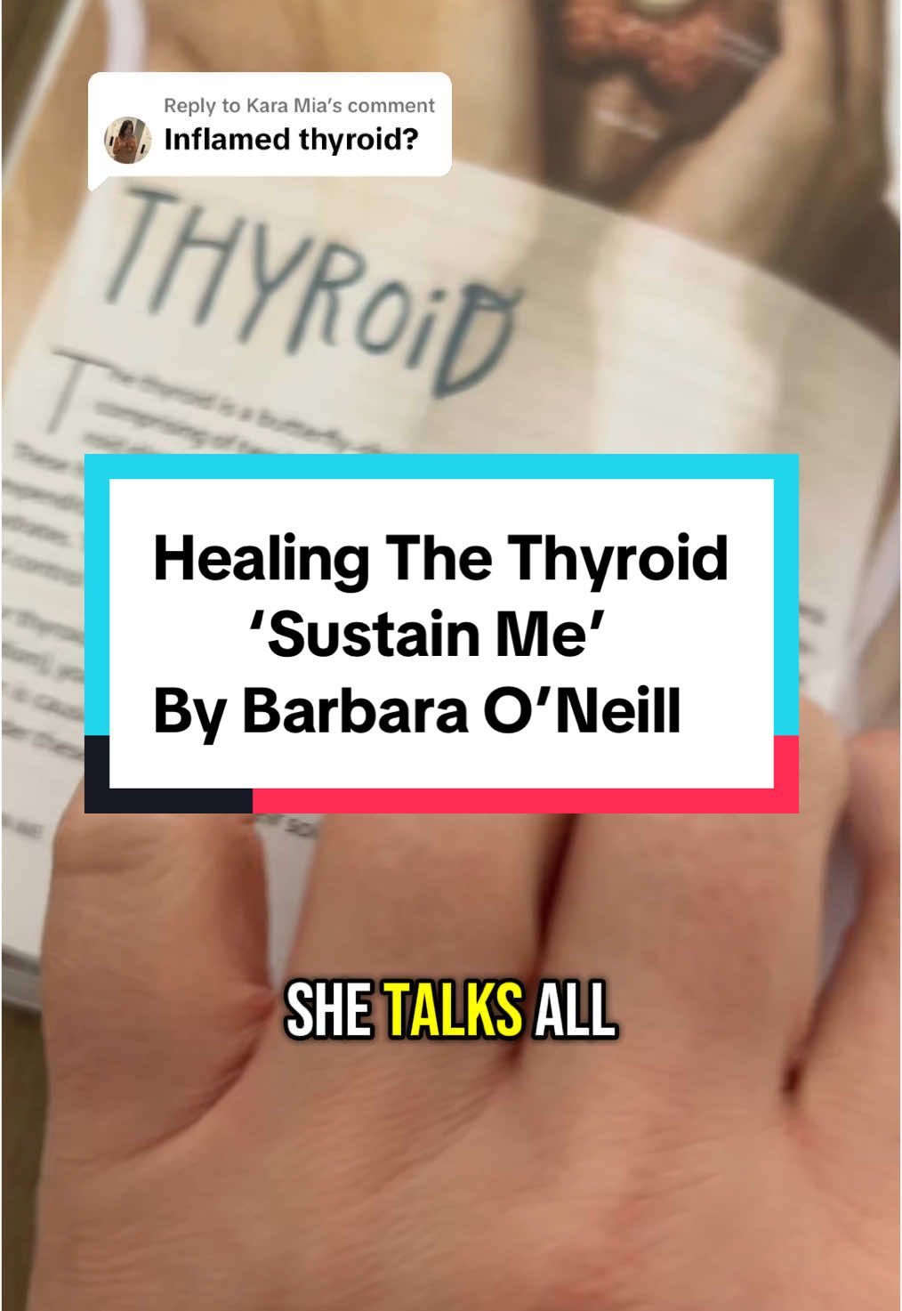 Replying to @Kara Mia she breaks down a lot of information in this chapter about the thyroid. #healthyliving #thyroid #thyroidproblems #naturalremedies #healthylifestyle #barbaraoneill #sustainme #book 