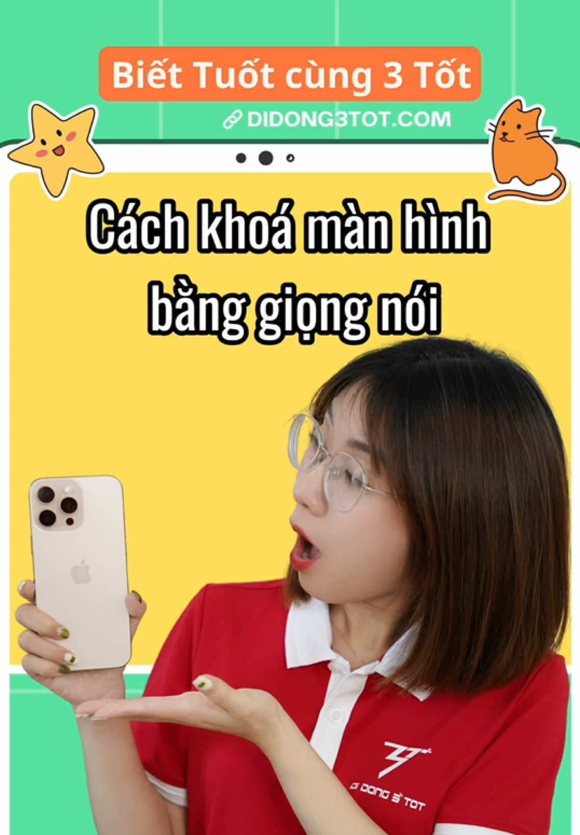 Cách khoá màn hình bằng giọng nói#iphone #didong3tot #dienthoaicu #iphonetricks #iphonesinhvien #iphonezin #tragop #tragopdienthoai #tragop0đ #danang #iphonedanang