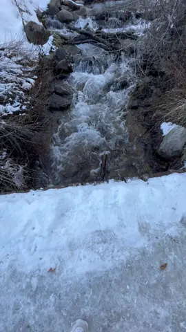 #un Rio en las montañas #en Utah #⛰️❄️⛈️