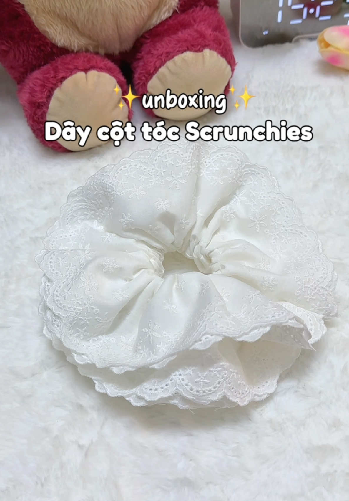 xinh mê luôn nha #daybuoctoc #scrunchies #daybuoctoc #unboxing #xh #fyp #trending 