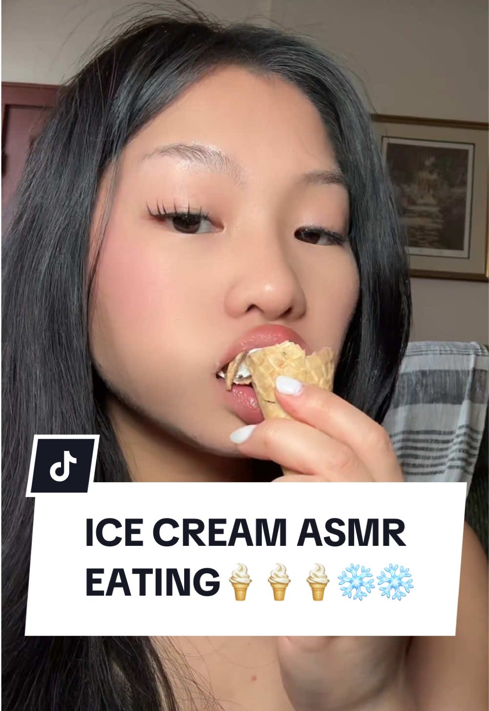 quiet mukbang bc tiktoks getting banned💔 #asmr #food #mukbang #icecream #chocolate #asian 