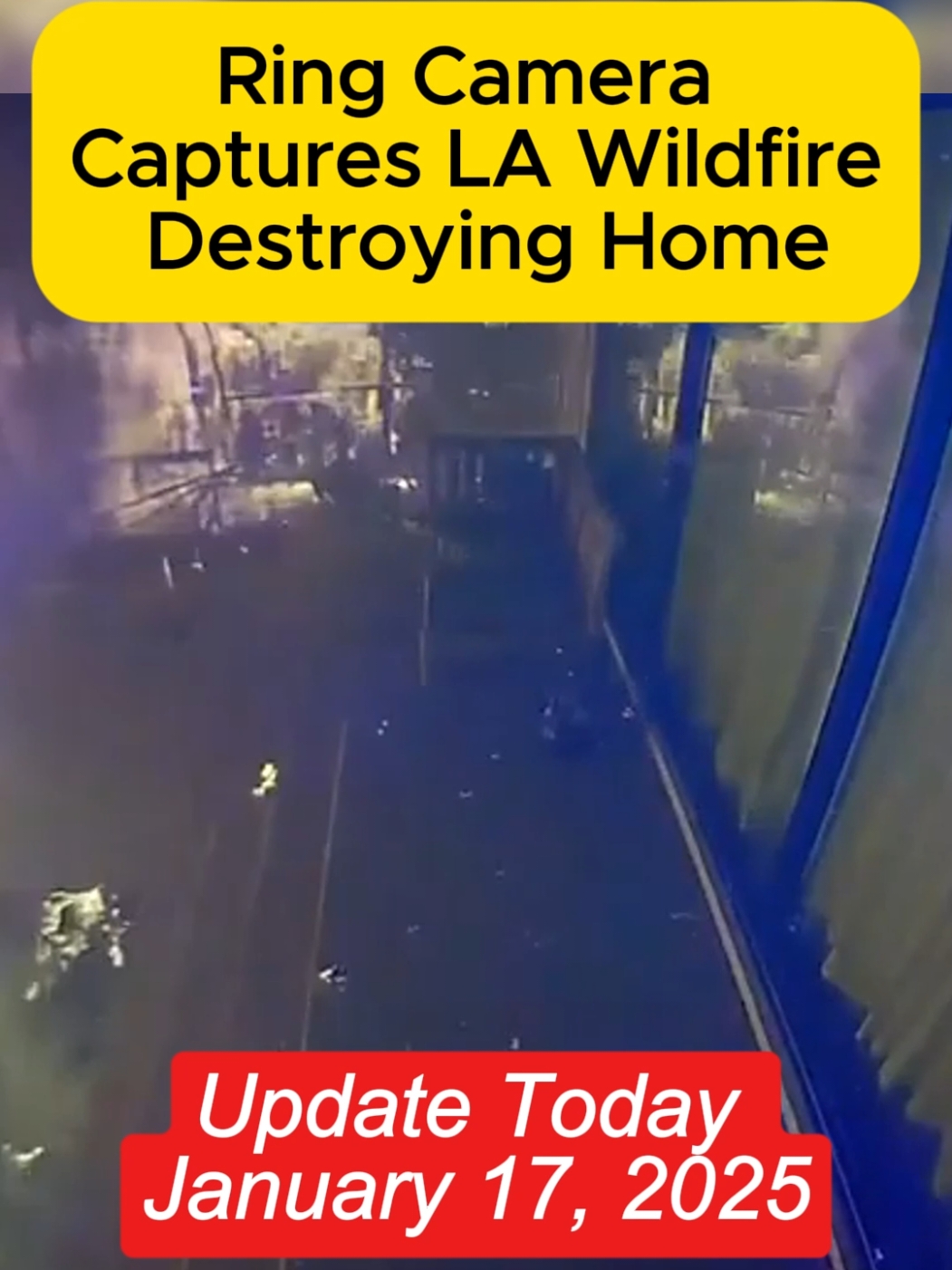 Ring Camera Captures LA Wildfire Destroying Home #news #wildfire #losangeles #california #abcnews #weather 