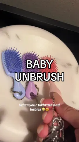 & they actually brush your hair😭😍 so flipping cute!! #miniunbrush #unbrush 