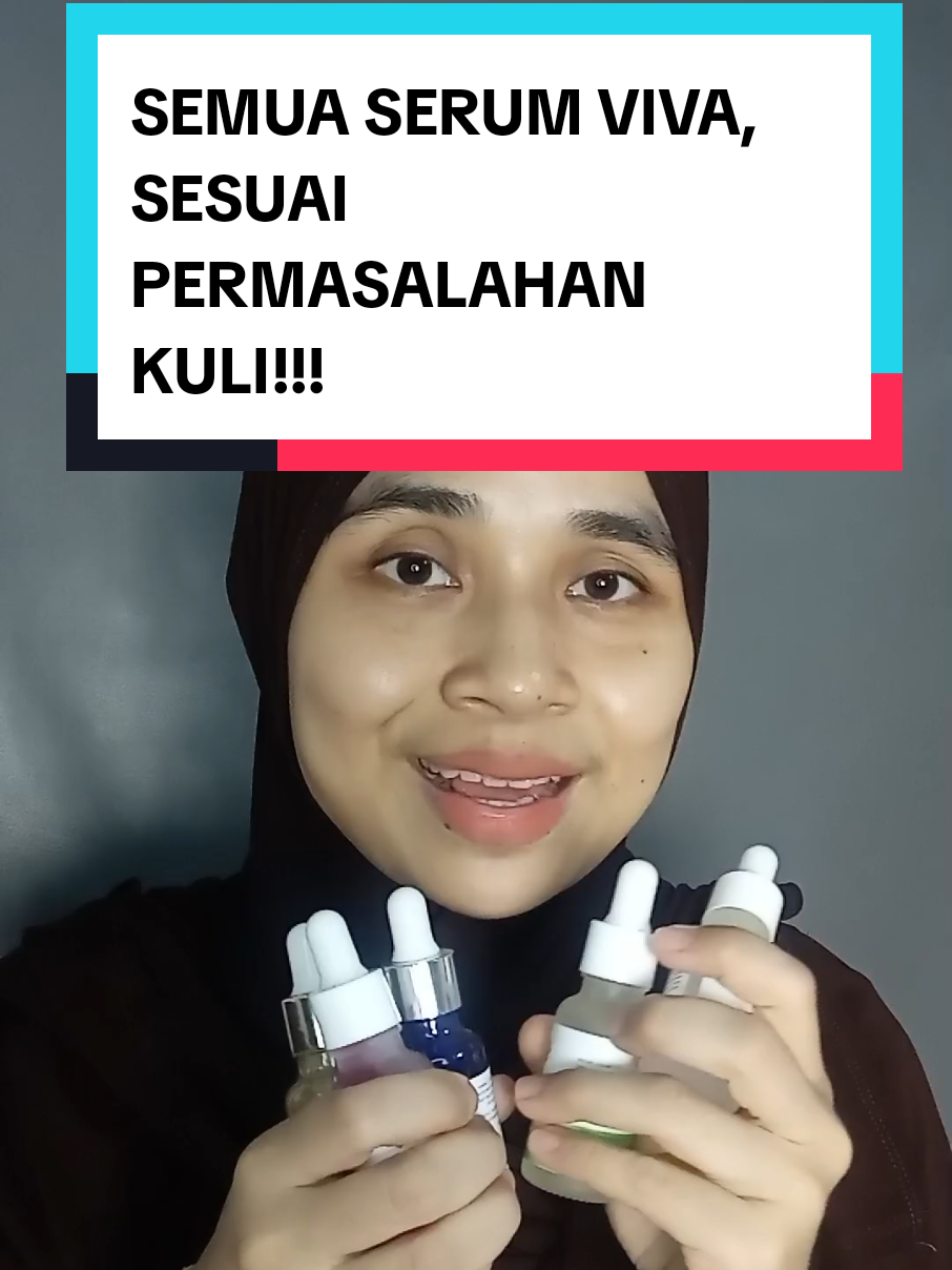 semua serum Viva sesuai permasalahan kulit. 1.viva gold whitening serum, mengandung triple brightening power yang dapat mencerahkan kulit wajah secara maksimal, mengandung 2% vitamin C untuk mencerahkan,dan melindungi kulit dari radikal bebas,4%niacinamide menyamarkan noda hitam di wajah,revinage sebagai natural anti aging. 2.viva vitamin C collagen serum,dengan kandungan triple brightening power yang dapat mencerahkan kulit wajah secara maksimal,2%vitamin c mencerahkan dan melindungi kulit dari radikal bebas,2%niacinamide menyamarkan noda hitam di wajah, hydrolized collagen merawat dan menjaga kekenyalan elastisitas kulit. 3.viva glowing serum, mengandung 5% niacinamide,1 % Licorice glutathione, membantu mencerahkan kulit wajah. 4.viva peeling serum, mengandung 3% AHA,1% BHA,4%PHA membantu mengangkat sel kulit mati,menjadikan kulit tampak lebih halus,cerah dan tidak kusam.cara pakai Viva peeling serum di pakai di malam hari.cara pakai oleskan secara merata pada wajah dan leher yg telah di bersihkan.diamkan selama 20 menit,kemudian bilas dengan air.untuk hasil yang maksimal gunakan 2-3 kali seminggu pada malam hari. 5.viva serum anti aging , mengandung 1%HA ,1% collagen bakuchiol ,merawat kekencangan,dan elastisitas kulit,membantu mencegah tanda tanda penuaan dini. 6.viva acne serum mengandung 4% niacinamide,1% salicylic acid,1%centella asiatica extract merawat kulit berjerawat, membantu menghindari timbulnya jerawat,menyamarkan noda bekas jerawat dan menenangkan kulit. #vivaserum #vivagoldwhiteningserum #vivavitccollagenserum #vivaacneserum #vivaantiagingserum #vivapeelingserum #vivaglowingserum #carapakaiskincareviva #fyp 