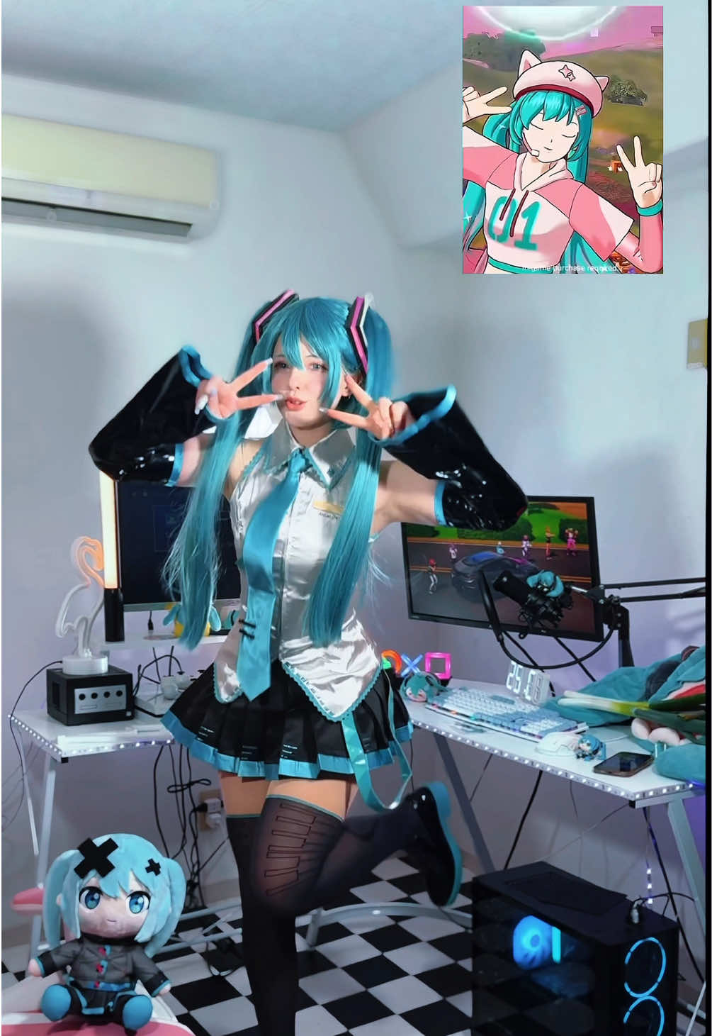 MIKU MIKU BEAM!! #hatsunemiku #cosplay #fortnite #初音ミク 