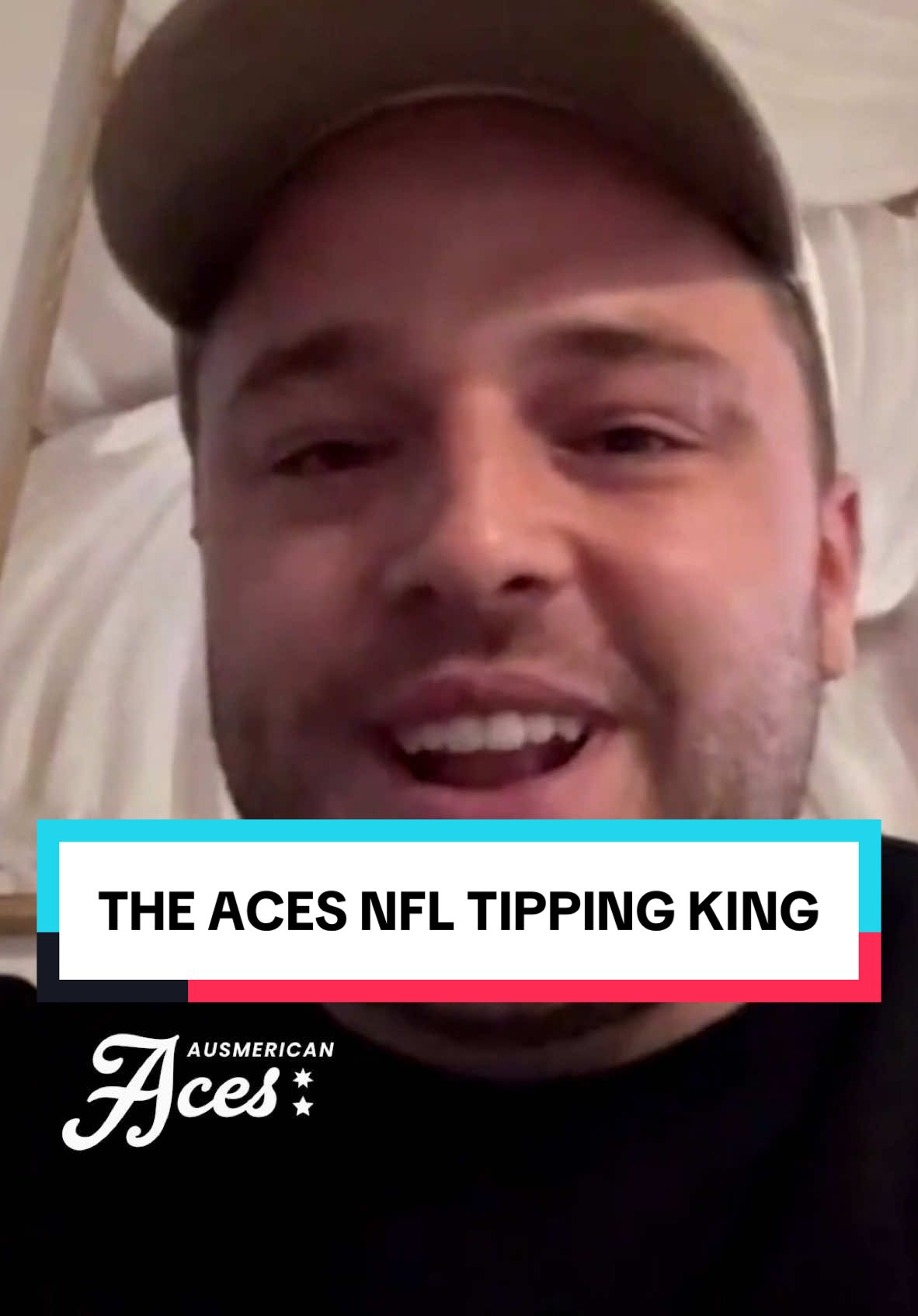 The Aces NFL Tipping KING!  Big thanks to Danny for joining the program and having a laugh with the number 2 seed Sippooooo!  #ausmericanaces #nfl #show #fyp #tipping #leader 