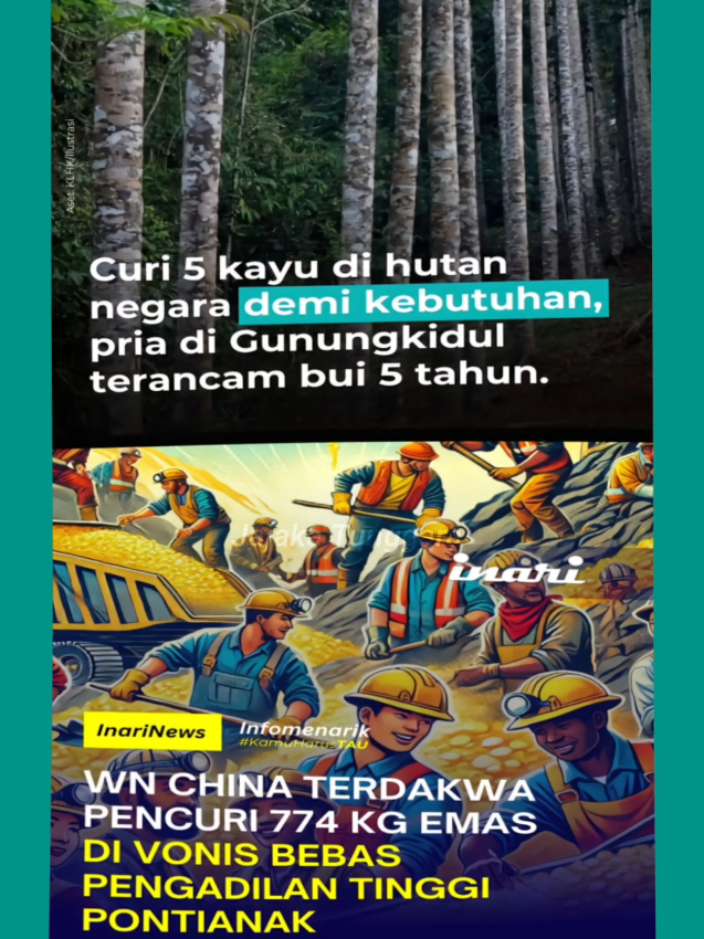 maling kayu diponis 5tahun penjara, maling emas 774kg diponis bebas, Luar biasa hukum indonesia #hukum #keadilanharusditegakkan #hukumindonesia #xybca #4you #fypage 