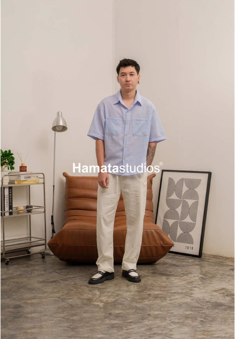 Top pick dari series alvar. Kenapa sih suka banget sama warna biru mates?👀✌🏻 ALVAR STRIPE BLUE BOXY SHIRT// Available on e-commerce