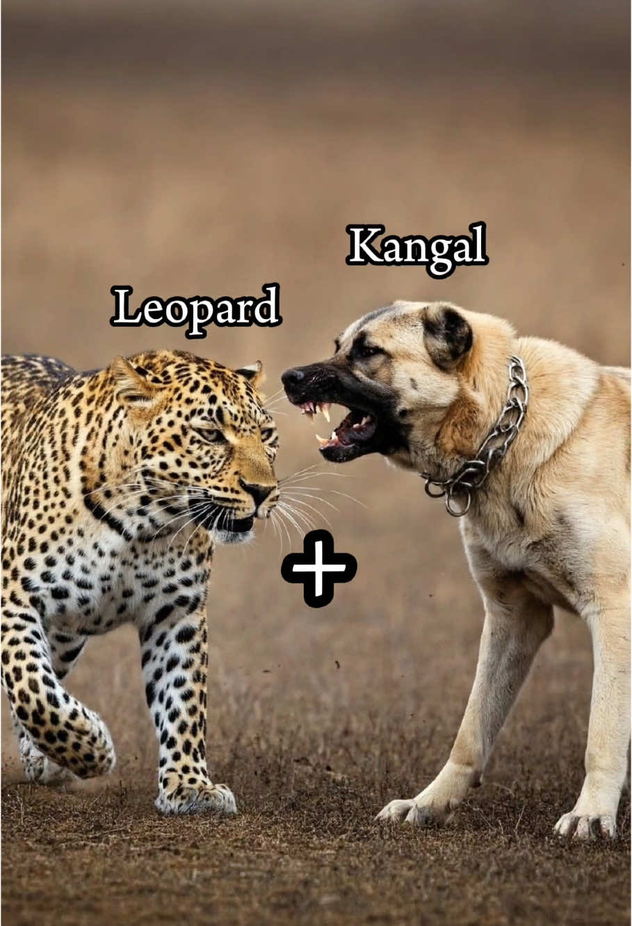 Dangerous leopard and Kangal Mix ☠️ #leopard #kangal #hybrid #mixedbreed #dogsoftiktok