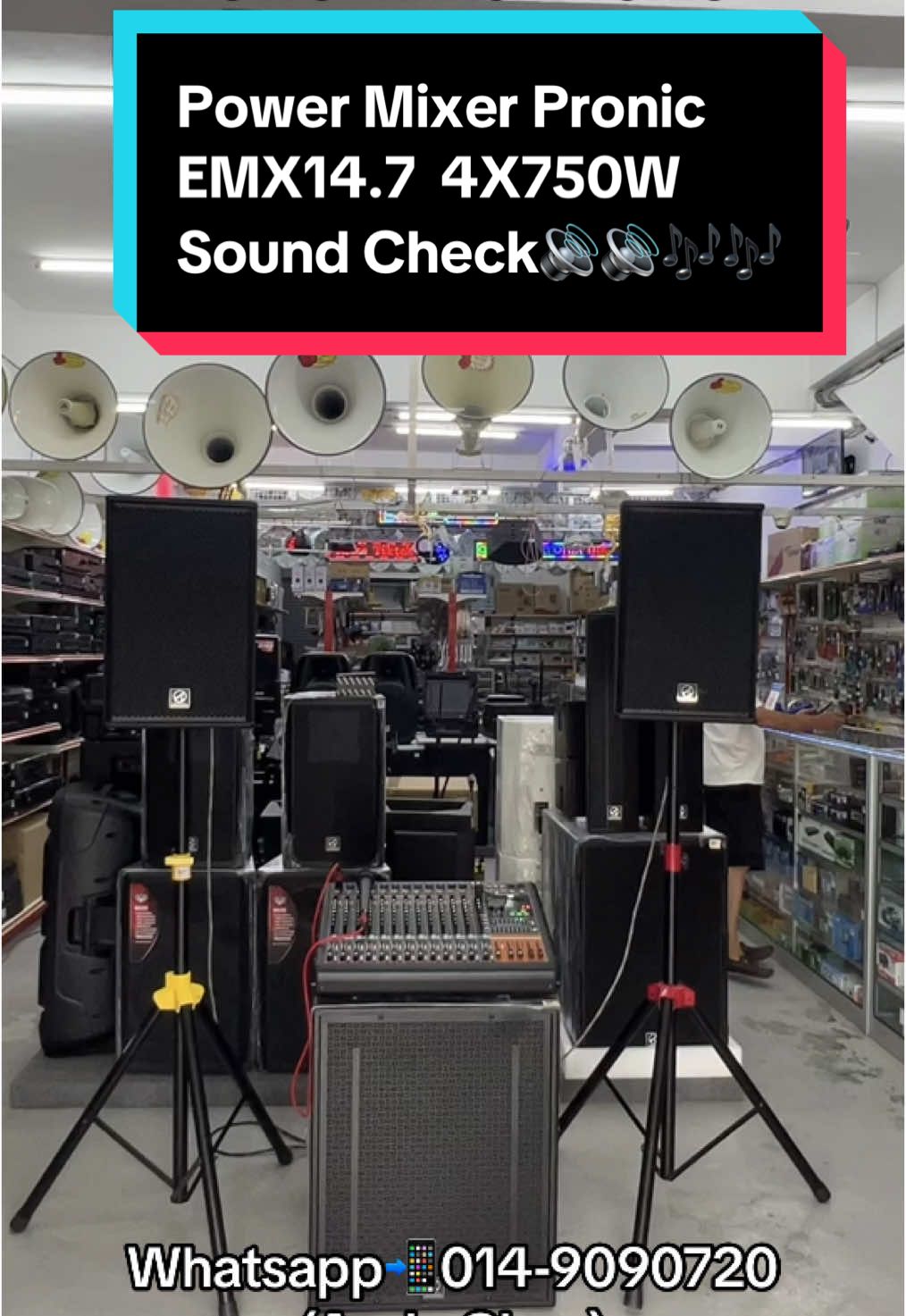 TQ Customer dari Kedah Support Order Power Mixer Pronic EMX14.7  4X750W Sound Check🔊🔊🎶🎶 #powermixer #Pronic #AmpAudio #Speaker #SoundCheck #karaoke #pasystem #soundsystem #PAELEKTRONIK（MK）PLT #PAsystemMelaka #melaka #Sub #fypシ゚viral #fypシ #fyp #xyzbca 