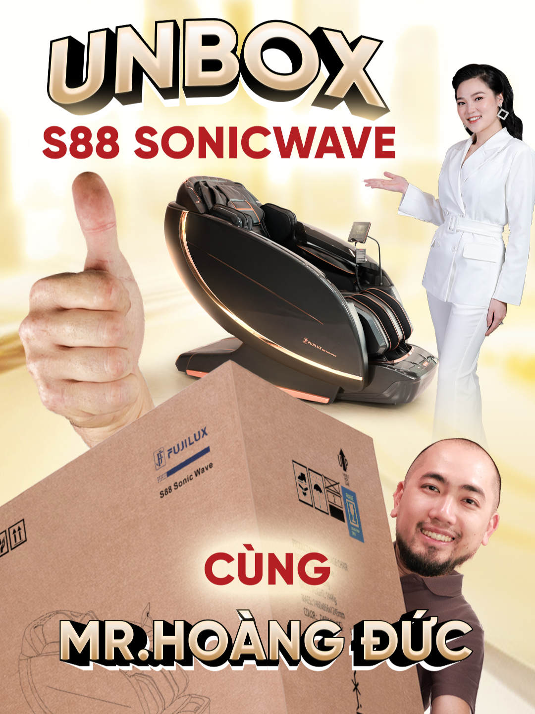 Chiếc ghế massage trăm củ về với với Mr. Hoàng Đức NHATO #fujilux #ghemassage #nhatofficial #s88sonicwave