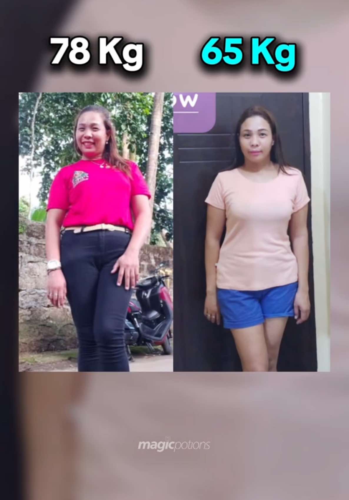 78 to 65 kg at bumata pa!  Thanks @RomeJoy1111 for sharing your bonggang Transformation 💚 We are happy for you. #alagangmagicpotions #balikalindog2025 #tatakmagicpotionstatakeffective #GlowUp #transformation 