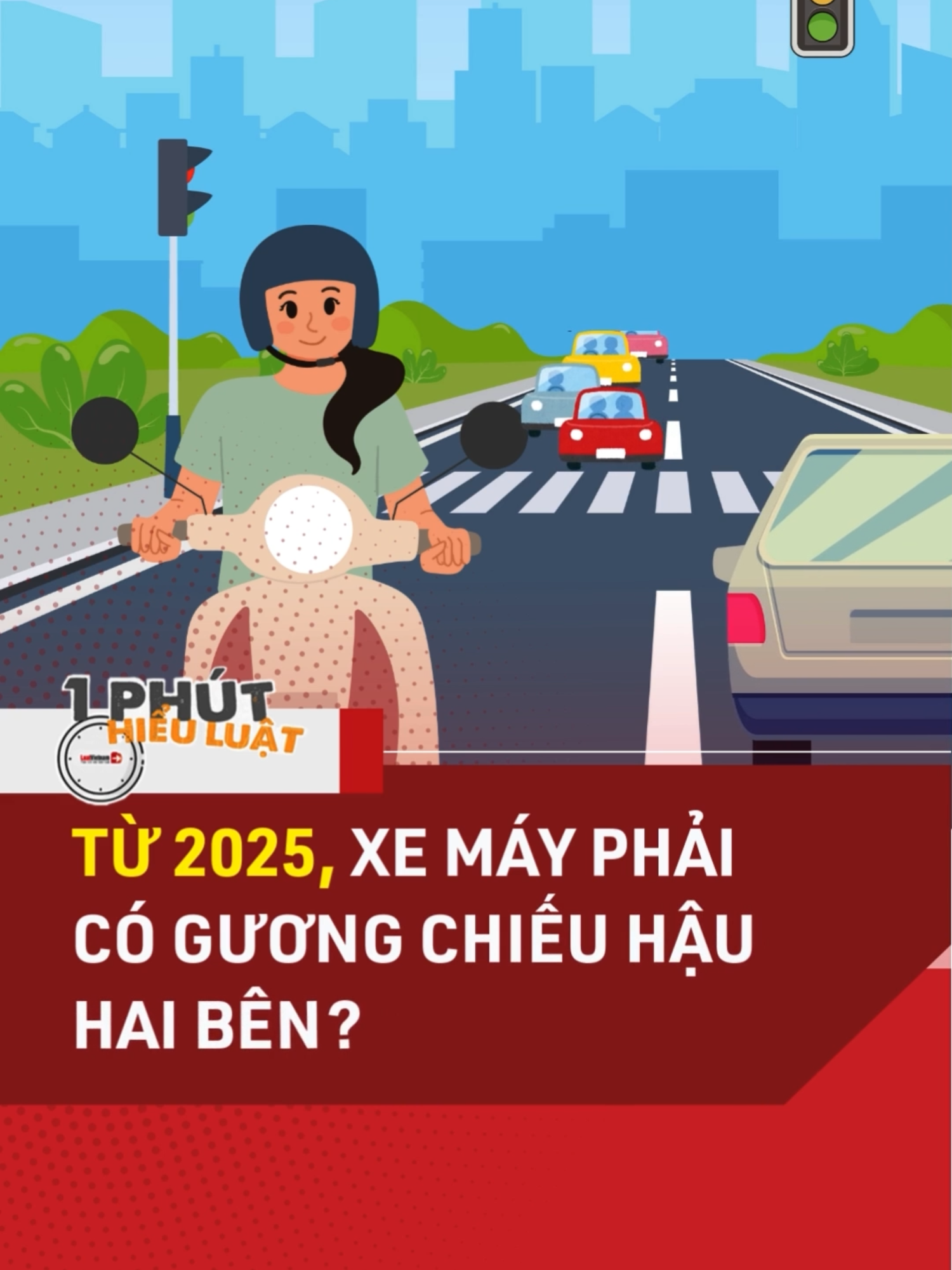 Từ 2025, Xe Máy Phải Có Gương Chiếu Hậu Hai Bên #luat #luatvietnam #luatsu #kienthuc #phapluat #tiktoknews #tintucphapluat #giaothong #hocluat #LearnOnTikTok #xemay #guongchieuhau #meovat ##thoisu #1phuthieuluat