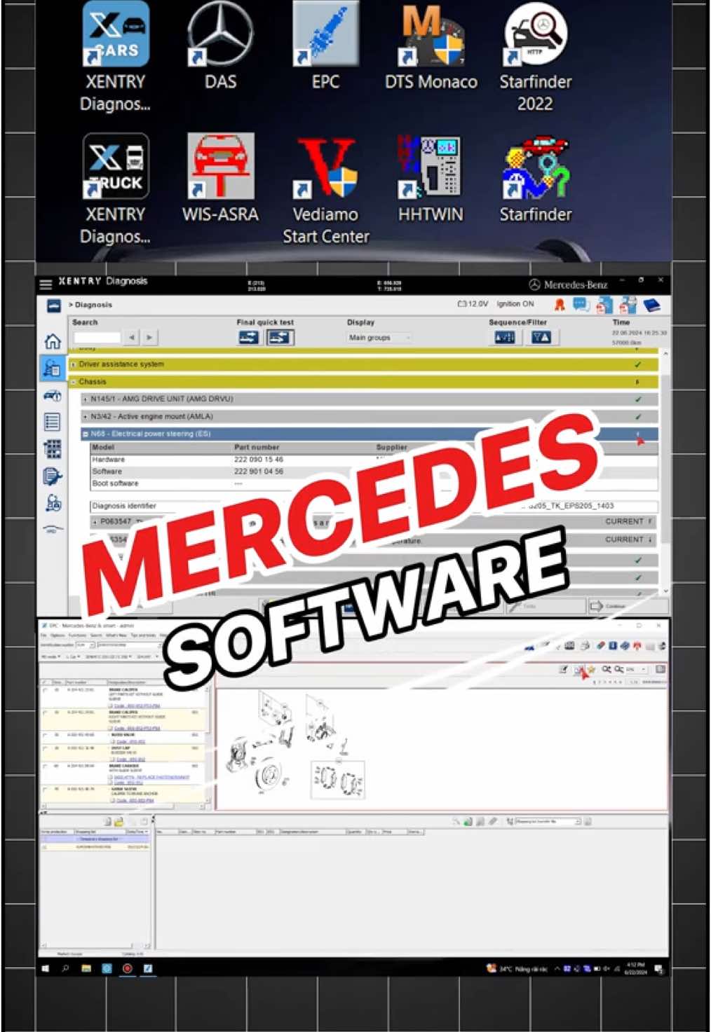 Mercedes software - Phần mềm hỗ trợ sửa chữa dòng mercedes #mercedesdiagnostic #xentry #vediamo #dtsmonaco #suachuaoto 