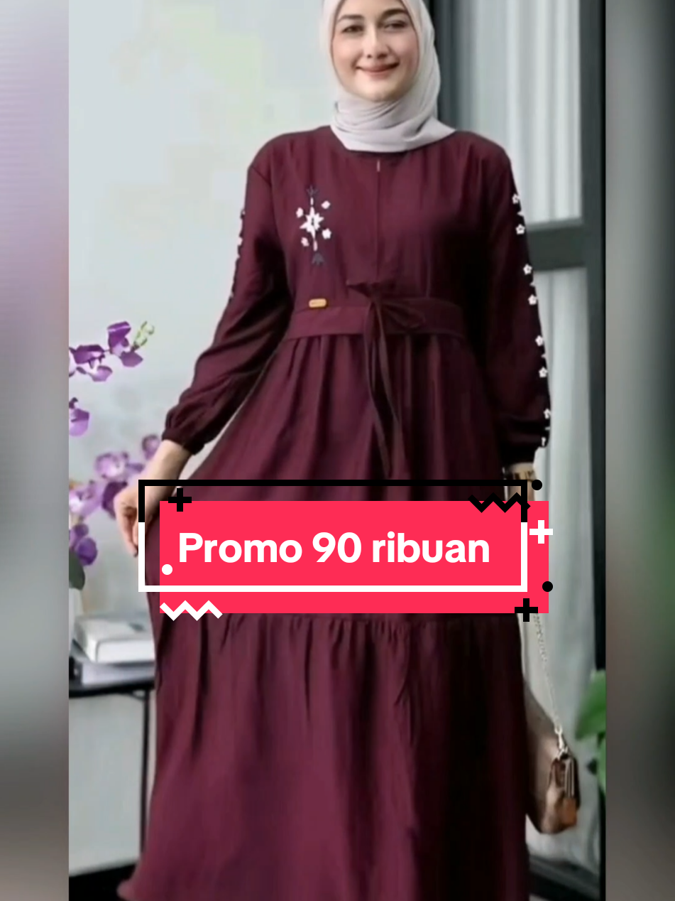 Rekomendasi Dress Pololinen Bordir terbaru ada warna burgundy viral harga promo hanya 90 ribu an. Cek keranjang kuning sekarang sebelum kehabisan ya. #gamisburgundy #rekomendasigamislebaran2025 #dressmewahmurah😘😍 