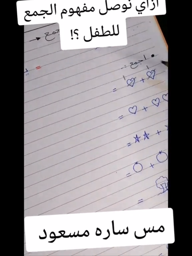 📌ازاي اوصل مفهوم الجمع للاطفال ؟؟! لازم ابدأ الجمع عن طريق الاشكال الأول ويكون الطفل عارف الأرقام معايا كويس عالاقل  من ١ ⬅️ ١٠ 💕 نستمر فتره عالتمرين بالشكل دا عشان نوصل مفهوم الجمع الأول وبعدين نبدأ ناخد مسائل بالارقام💫❤️ #تأسيس_رياضيات #مفهوم_الجمع #كجي1 #مُعلمة_رياض_اطفال_ساره_مسعود #اتأسس_صح_توصل_اسرع #تأسيس_صح_سهل_بسيط  #نبتة