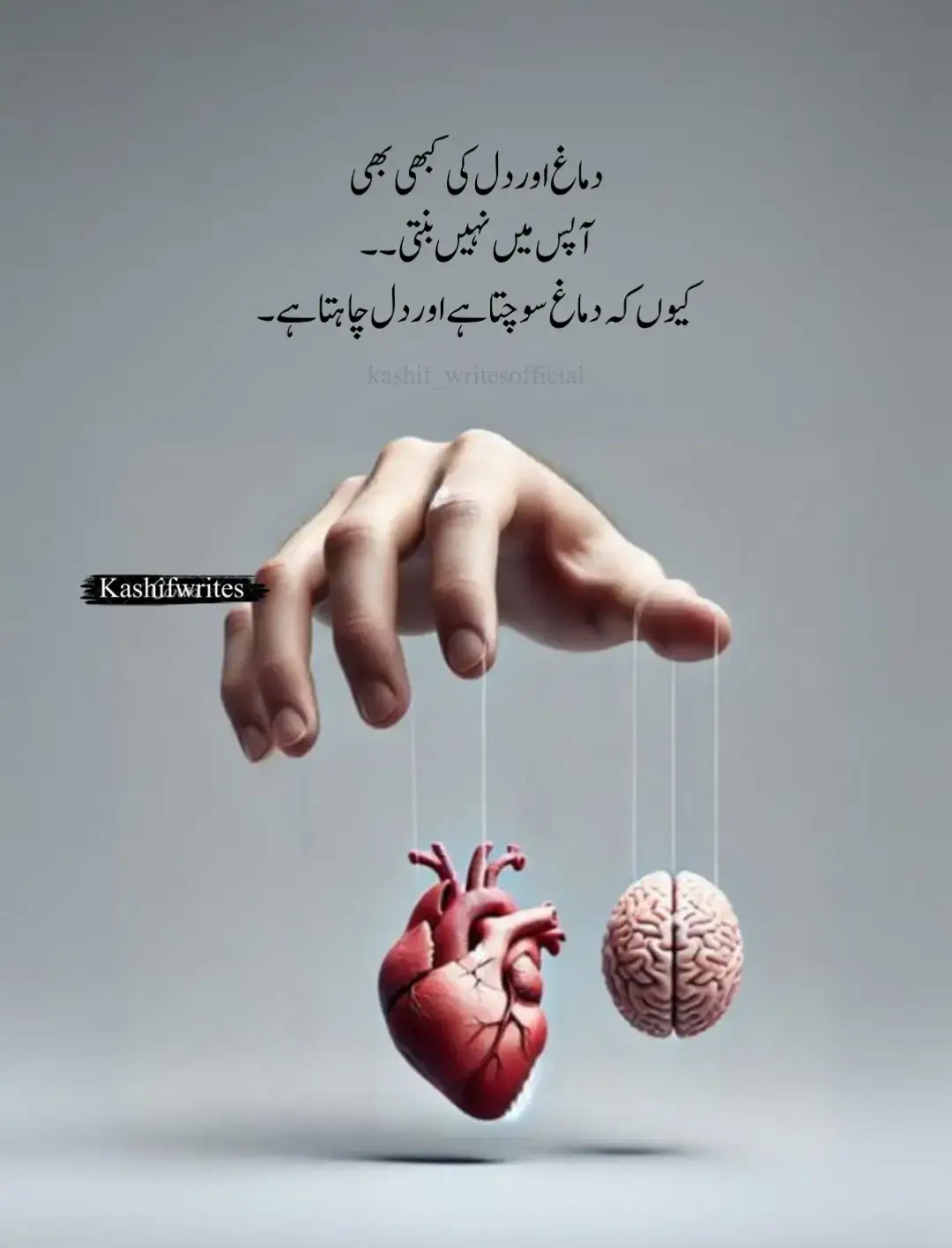 دماغ اور دل کی کبھی بھی  آپس میں نہیں بنتی ۔ کیوں کہ دماغ سوچتا ہے اور دل چاہتا ہے ۔ #kashifwritesoffical #islamic_video #fypシ゚viral🖤tiktok #islamic #pageforyou_🔥 #urdupoetry #tranding #tren 