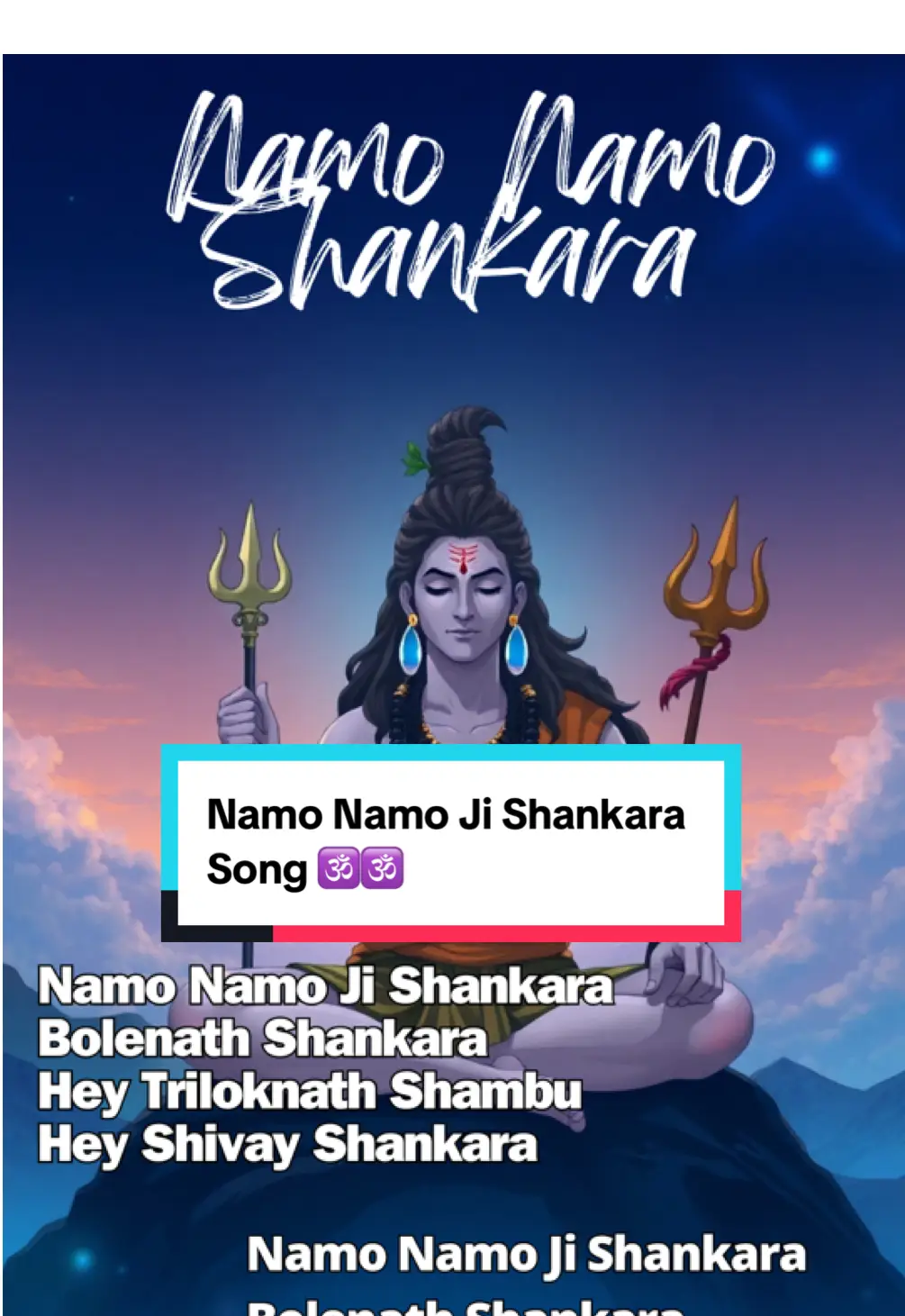Namo Namo Shankara 🕉️🎵 the song is a tribute to Lord Shiva, reflecting devotion, serenity, and spiritual energy. It’s deeply moving and resonates with the mysticism of the Himalaya. #viral_video #fyp #fyppp #hinduism #foruyou #🕉️ #tamiltiktok #tamiltiktok #devotion #spiritualwisdom #gayatri #mantra #shiv #shiva #mahadev #jaidev #lordshiva🙏🏻🙏🏻 #lordshiva #lordshivasong #deva 