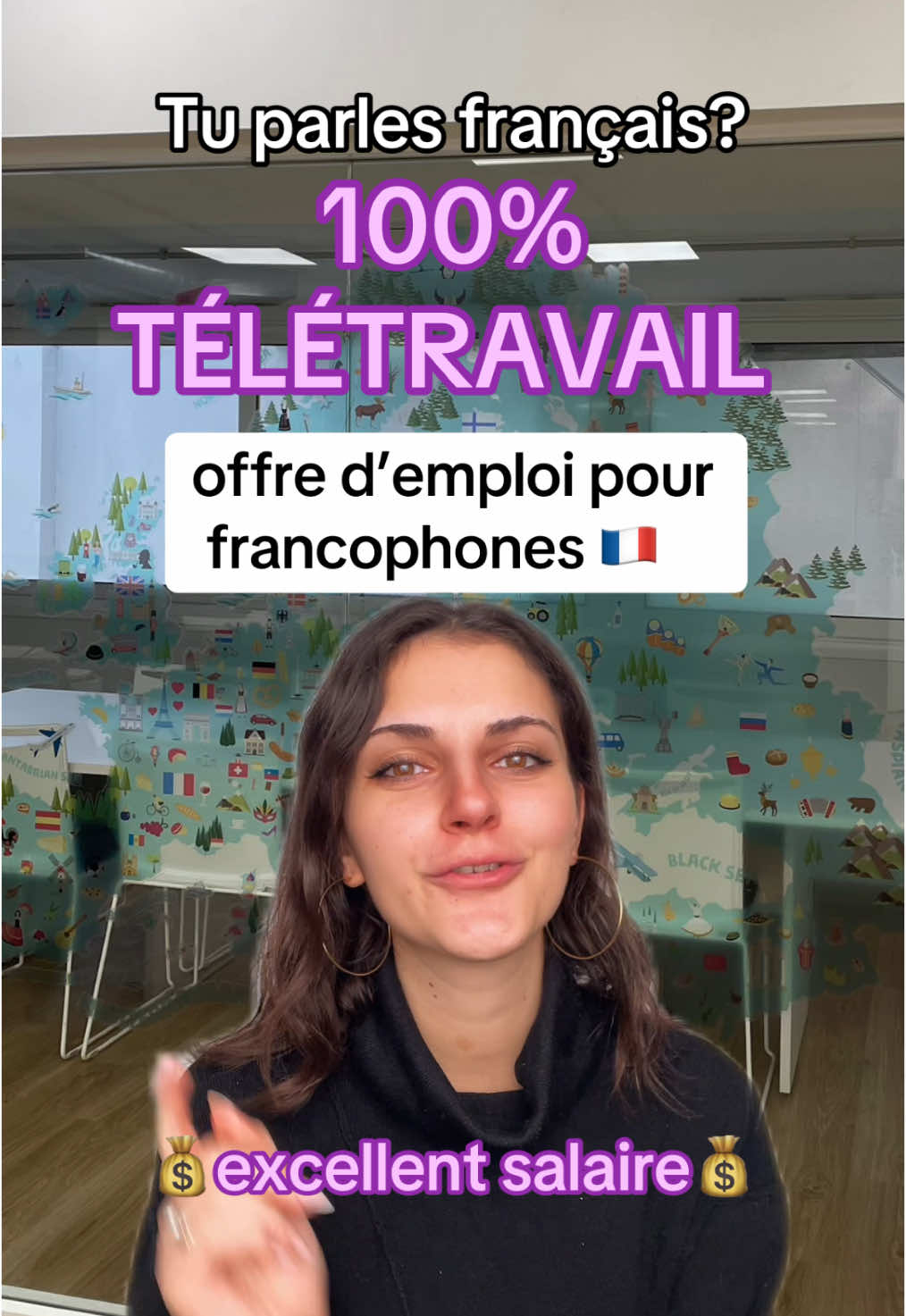 Offre d’emploi 100% télétravail  #emploi #recruitment #travailleraletranger #pourtoii #pourtoi #francais #teletravail #greenscreen 