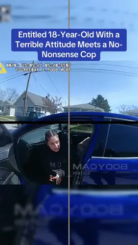 Entitled 18-Year-Old With a Terrible Attitude Meets a No-Nonsense Cop #cops #copsoftiktok 