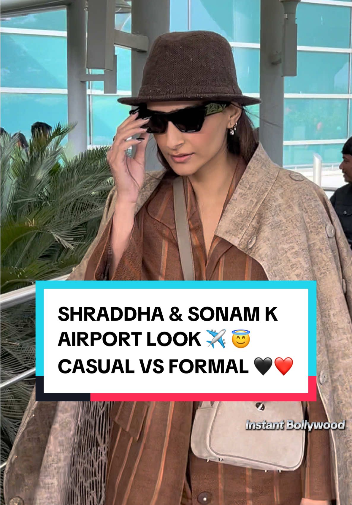 WHICH AURPORT LOOK IS YOUR FAVORITE? SHRADDHA & SONAM  AIRPORT LOOK  CASUAL VS FORMAL ❤️ #instantbollywood #Bollywood #indian #celebrities #airportlife ##Airport #Fashion #fashiontiktok 