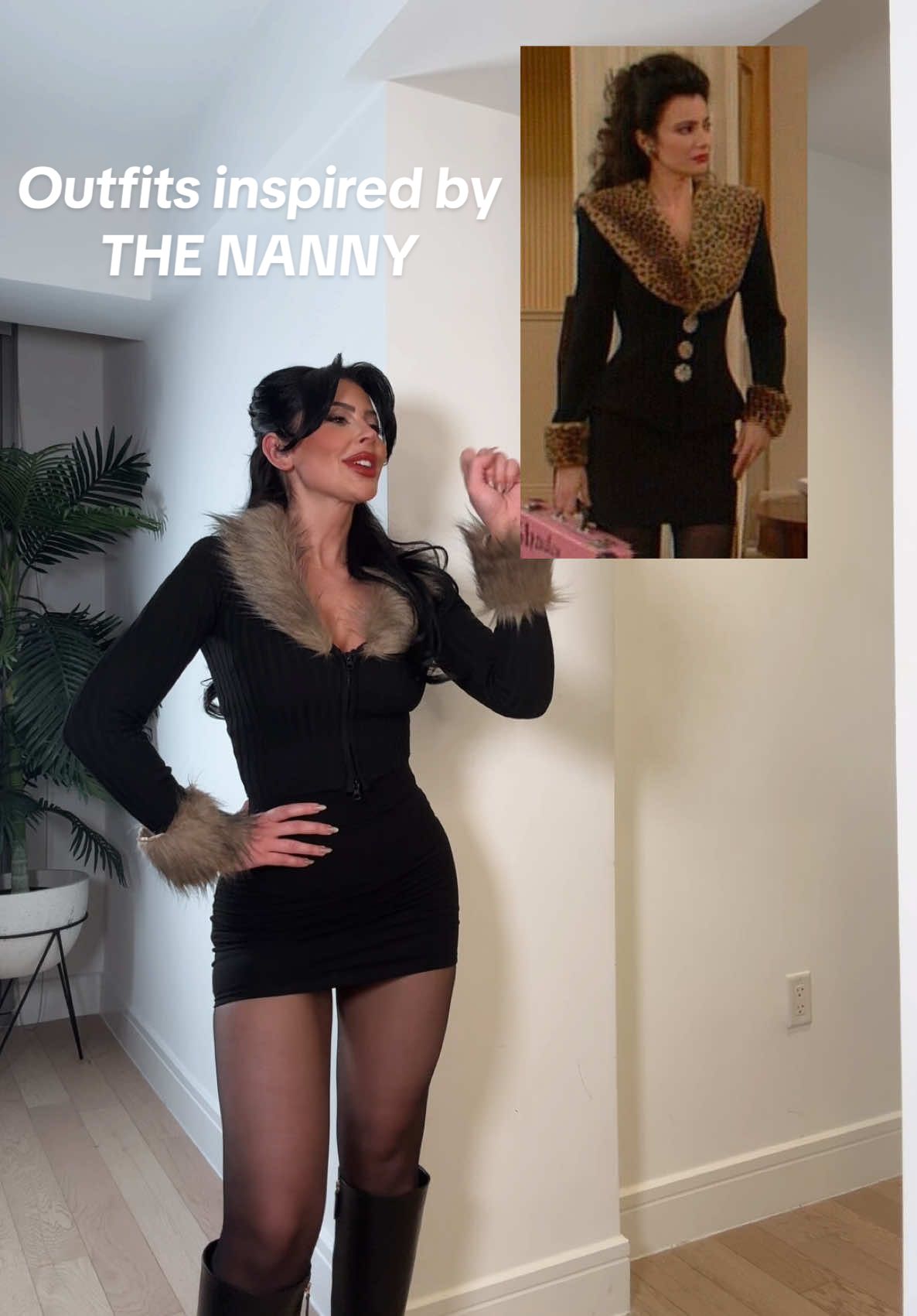 Fran Fine and @FashionNova would have been a match made in fashion heaven 💄✨  Outfit 1: “Sophia Snake Faux Leather Skort Set” Outfit 2: “Ready for Knit Sweater Mini Dress” Outfit 3: “Furever Feeling Faux Fur Cropped Cardigan” Outfit 4: “Tried air Faux Leather Vest Top” & “Luxe Ultra High Waist Skinny Jeans” Outfit 5: “Feelin the Vibe Bolero Sweater” & “Raylene Snatched Mini Dress” Outfit 6: “Explicit Taste Leopard Pant Set” Outfit 7: “Old Money Rules” Tweed Skirt & Blazer Outfit 8: “Wild Child Moto Jacket” & “Malia Snatched Romper” #fashionnova #franfine #thenanny #90sfashion #franfinestyle #thenannyfashion #90s 