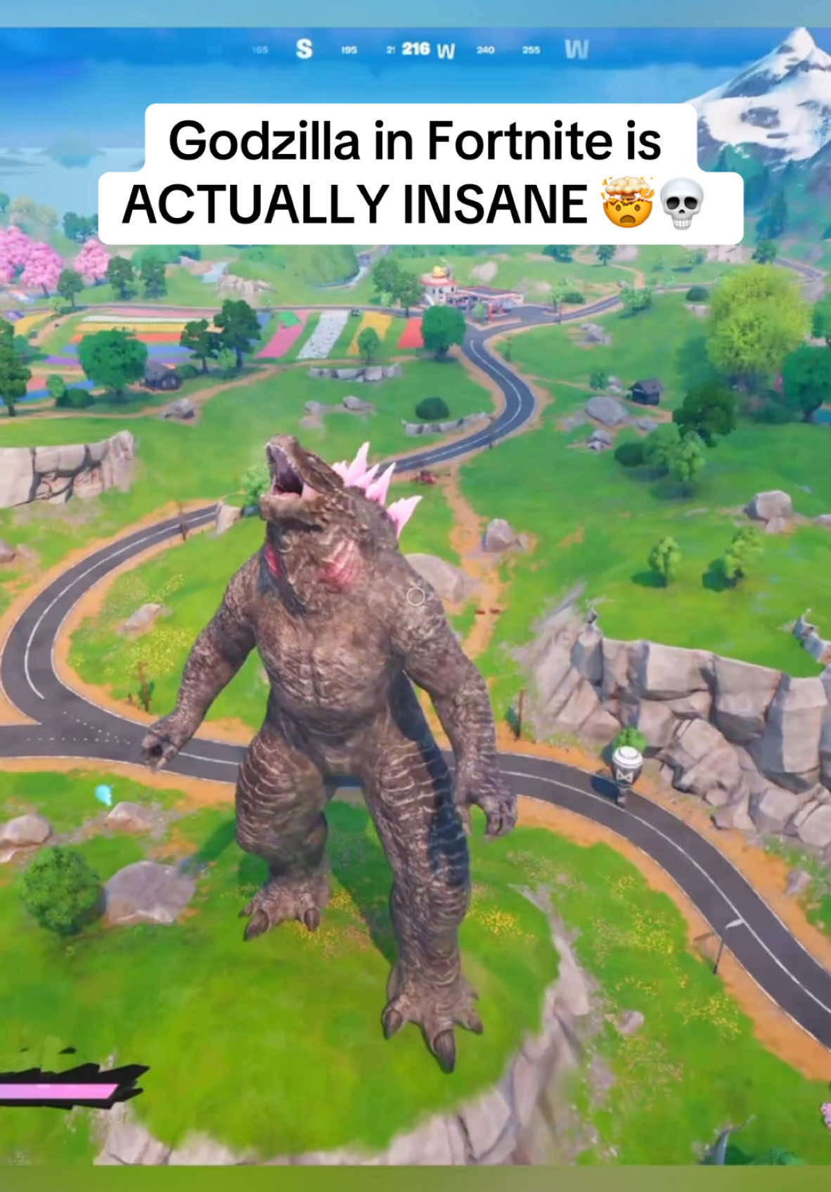 That poor guy stood no chance 😭 #fortnite #fortniteupdate #fortnitenews #fyp #godzilla 