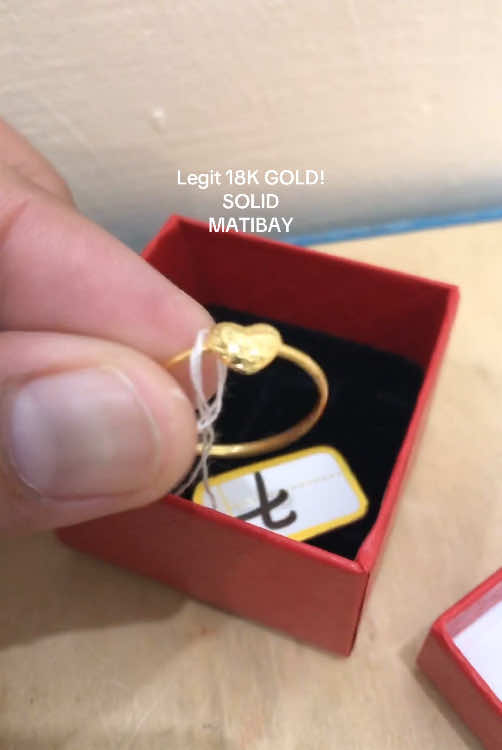 18K SAUDI GOLD HEART RING 😍 Super ganda😍 SOLID RING #18kgold #18kring #foryoupage #heartring #trending 