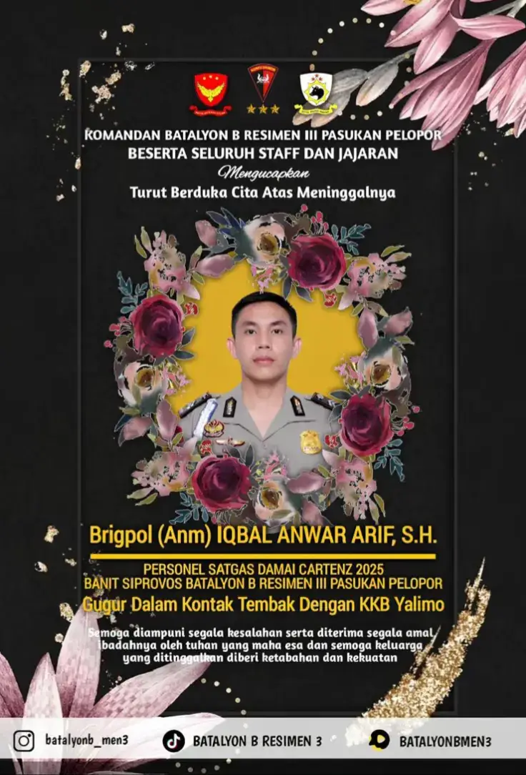 Selamat Jalan Bhayangkara muda🥀, tunai sudah janji bhakti kepada ibu pertiwi, semoga keluarga yang ditinggalkan selalu diberi ketabahan dan kekuatan, Amin🙏🏼