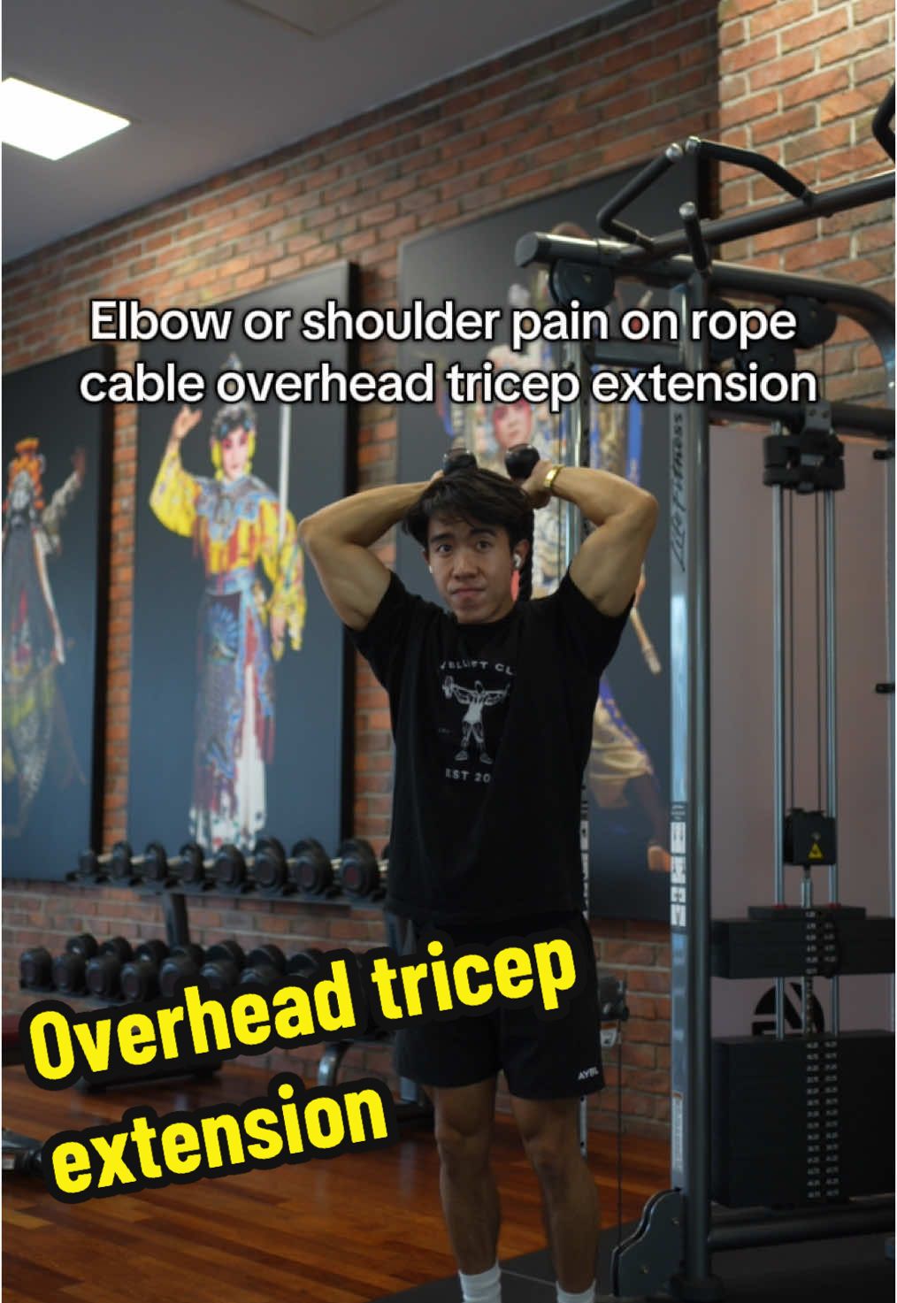 If you’re getting elbow pain when doing cable overhead tricep extensions, turning the movement iso-lateral could be a good option since you won’t be restricted by the length of the rope. Thus, katana extensions are a really good option if you prefer doing the movement bilaterally… otherwise you can opt to do them unilaterally  #fyp #Fitness #gym #bodybuilding 