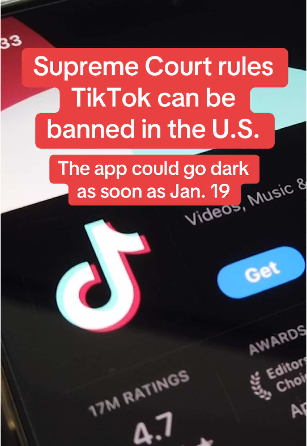 The Supreme Court has upheld a new law that would lead to a ban of the social media platform TikTok, clearing the way for the widely popular app to shutter in the U.S. as soon as Jan. 19. Click the link to read more. #tiktok #scotus #supremecourt #tiktokban 