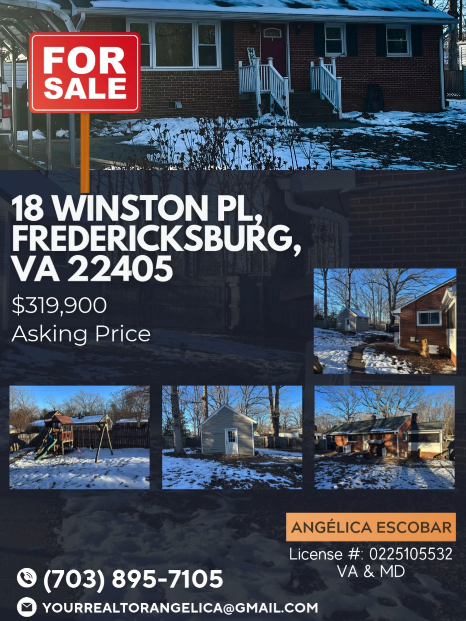 🌟 ¡Gran oportunidad de ser dueño de esta propiedad en Fredericksburg, VA! 🌟 ¿Tienes preguntas? 📞 Llámame al 703-895-7105 Te acompañaré en todo el proceso, desde el principio hasta que tengas las 🔑 de tu casa. 👩Angelica Escobar Realtor 🏠Realtor® Licensed in MD, VA ✅License VA: #0225105532 ✅License MD: #5018197 📧yourrealtorangelica@gmail.com 💻www.oasysrealty.com 📍8721 Plantation Ln Suite 301 Manassas VA 20110 #AngelicaEscobarRealtor #BienesyRaices #UnitedStates #VA #MD #OasysRealty #Millennium #RealEstate #EstateAgent #ForSale #Rent #Buy #Realtor #HomeSale #hometour #realtorlife #realestate #realestateagent #buyingahouse