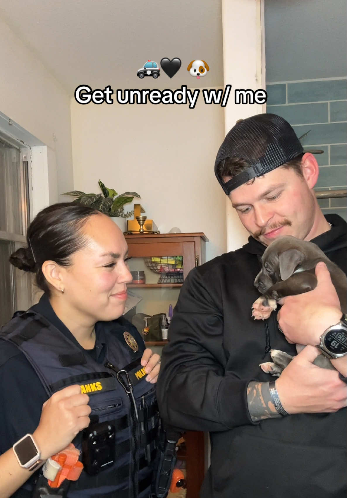 Happy Friday everyone 🥲🚓 #police #policeofficer #policeoftiktok #policewife #cops #copsoftiktok #copsontiktok #copstiktok #pup #pitbull #pitbullsoftiktok #grwm 