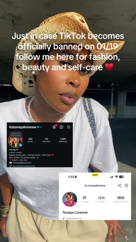 Still keeping hope alive but just in case Links are in my bio ♥️ - YouTube will happen later this year!  #contentcreator #tiktokban #insta #lemon8 #blackcontentcreator #beauty #fashion #SelfCare 