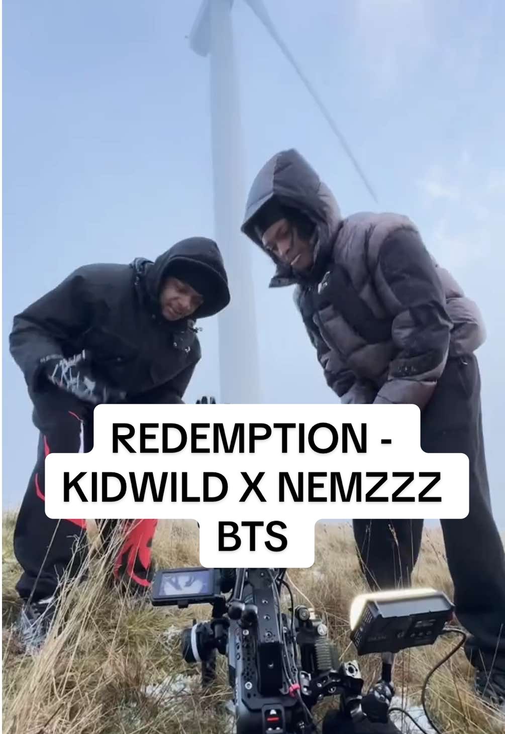 We had to wrap up warm for this one with @Kidwild & @NEMZZZ 🥶 Directed by @donprod & @Din Perlis  #director #musicvideo #nemzzz 