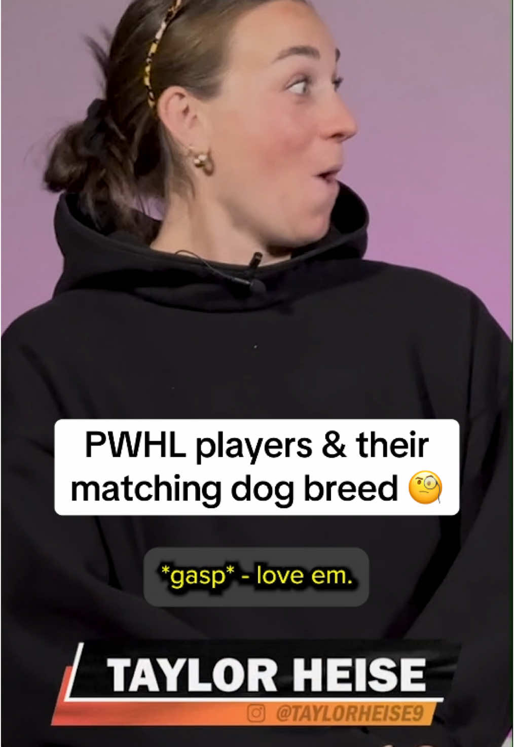 We asked Taylor Heise to pair her Minnesota Frost teammates with their matching dog breed 👀 #theshiftsports #pwhl 
