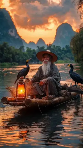 Journey to the origins: a scene of a fisherman peacefully drifting down a river in the sunset Important: This video is my interpretation created for inspiration and is not a direct copy of the original image . . . . #aiart #aiartwork #aiartists #midjourneyaiart #midjourneyartwork #midjourneyarchitecture #archdesigndaily #digitalartwork #generativeart #fishing #storytelling #inspiration #chinese #japanlife #mountains #sunsetvibes #A|Creation #AlAnimation #AlDesign #AlCharacters #AlVideo #aitrend 