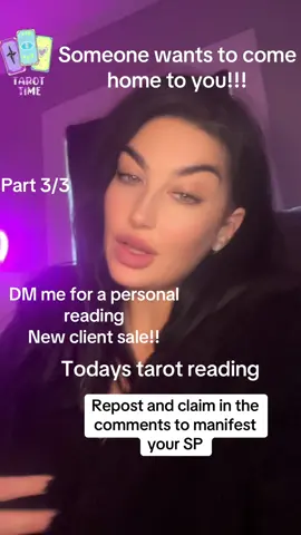 Todays tarot reading part 3 someone is coming home! #fyp #tarot #todaystarotreading #tarotreading #tarottok🔮 