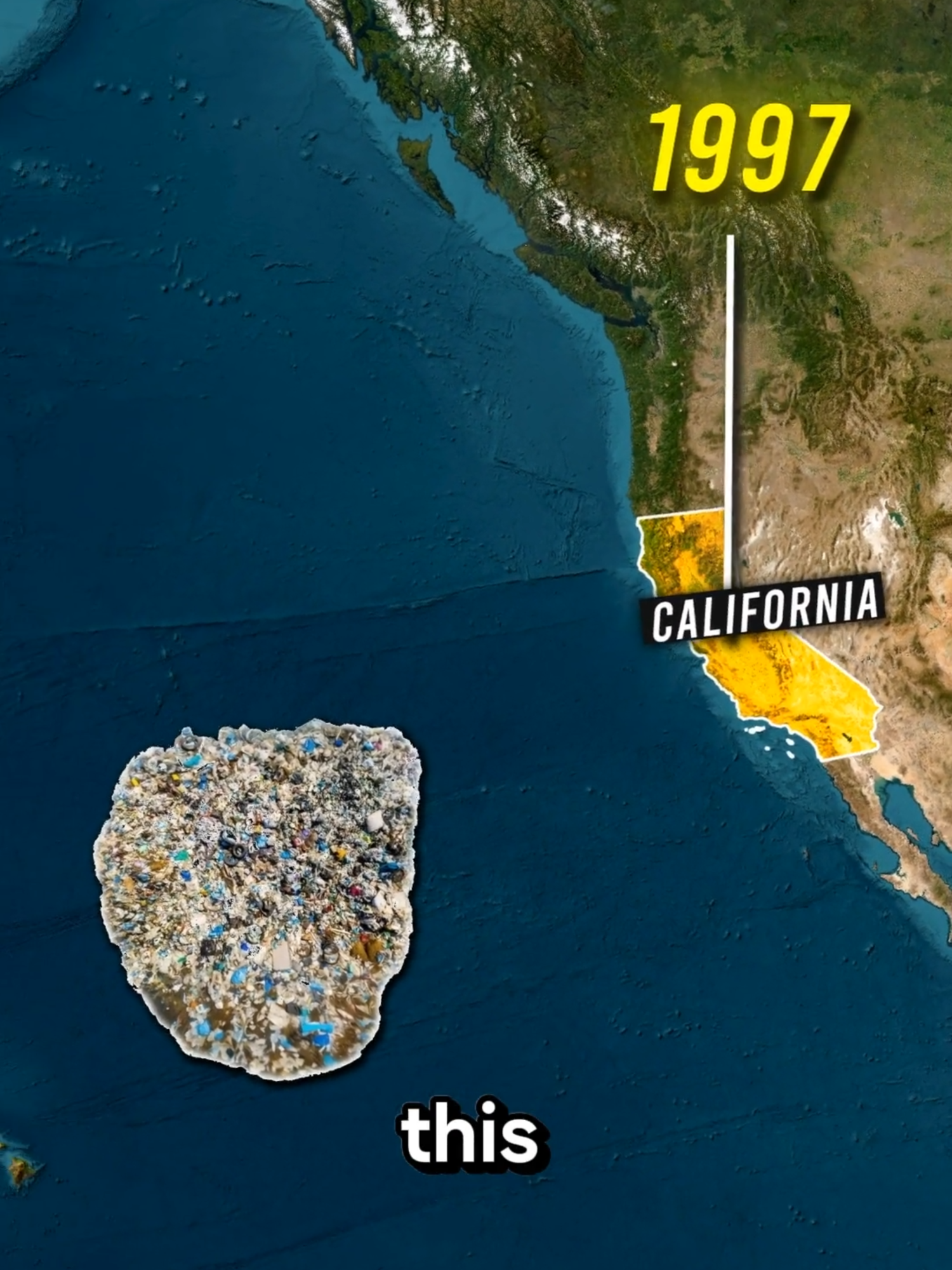 🌊 The Great Pacific Garbage Patch: A Floating Plastic Nightmare 🌍🗑️ #maps #map #pollution #ocean #pacific #pacificocean #environmentalprotection #geography Twice the size of Texas and heavier than 500 blue whales, the Great Pacific Garbage Patch is a global disaster. Discovered in 1997 near California, it spans 620,000 square miles, connecting two massive debris fields between Japan and California through the Convergence Zone. With over 2 trillion pieces of plastic—mainly from China, Japan, Korea, and the U.S.—it suffocates marine life and contaminates our air, water, and food. Did you know humans consume about 5 grams of plastic a week? That’s like eating a credit card! 🌐