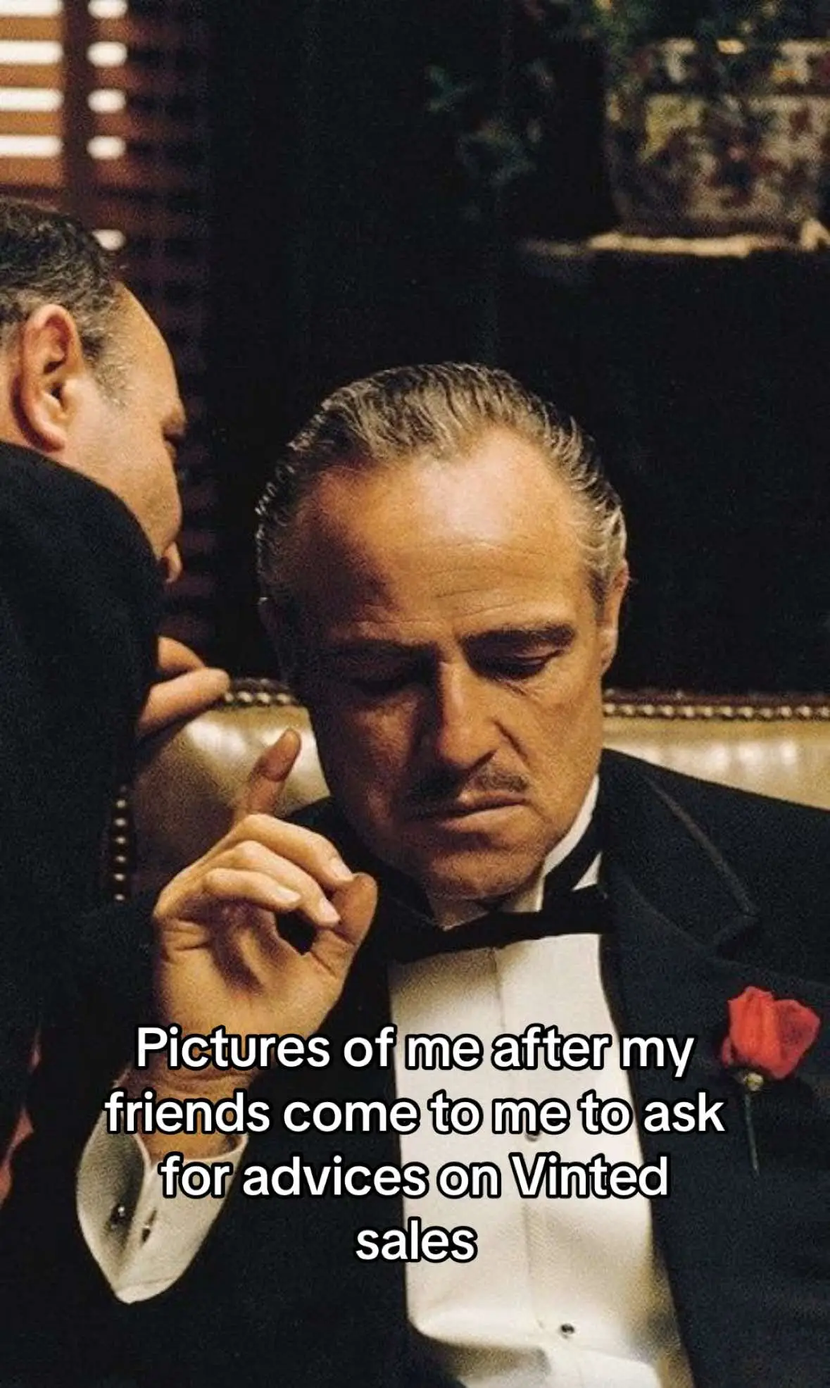 It’s not personal, it’s strictly business… unless you lowball me on Vinted. #fyp #vinted #vintedseller #reseller #vintedfr #sale #thegodfather #michaelcorleone #tax 