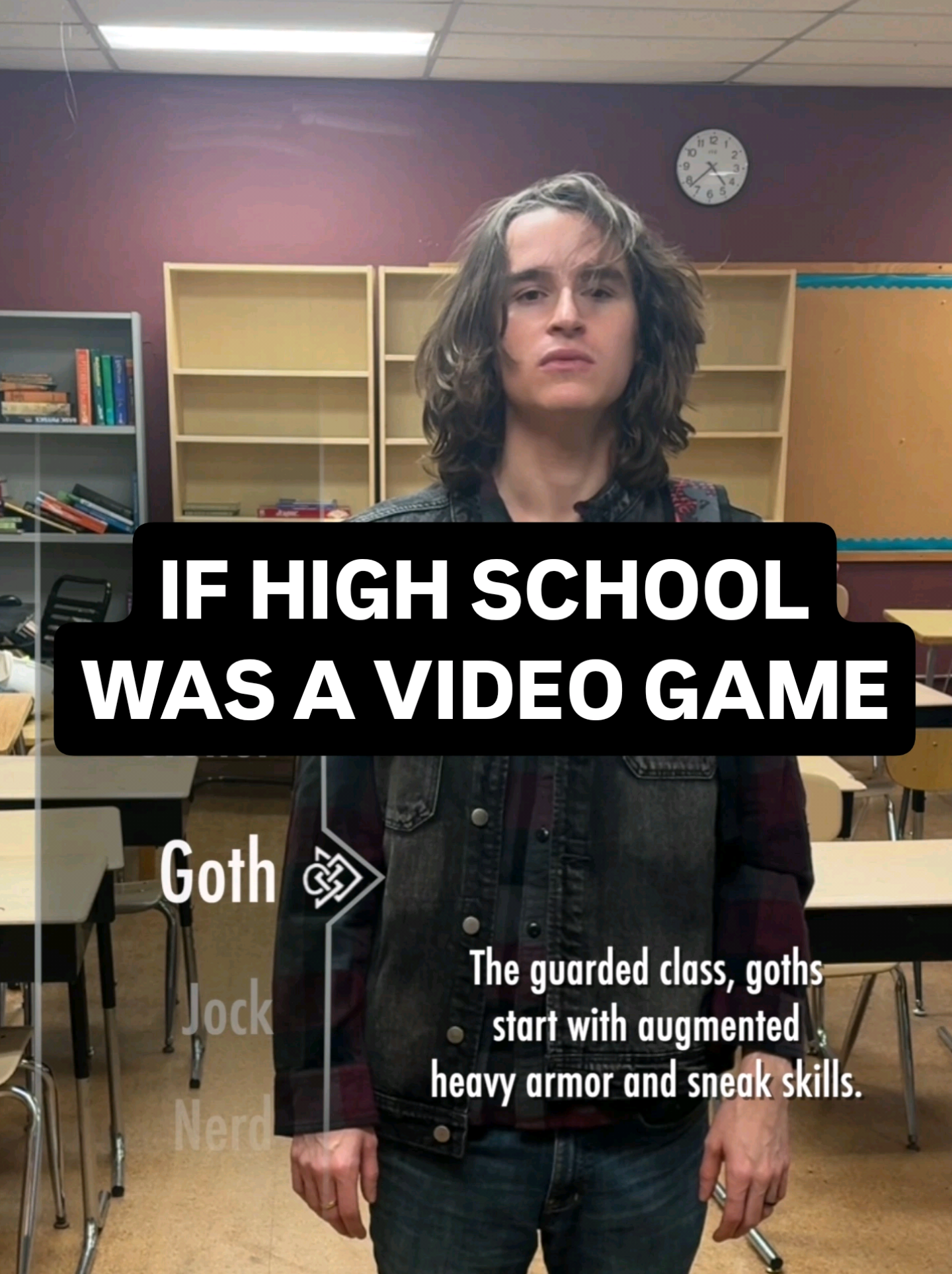 hey you. you're finally awake @Tommy Armstrong  #americanhighshorts #videogames #skyrim #highschool 