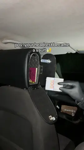 I never get my valuables stolen anymore #fyp #car #headrest #valuables #storagehacks 