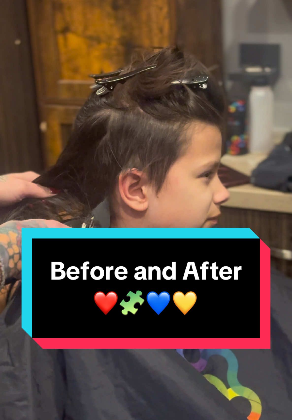 I couldn’t believe it!!!! #autismawareness #antibullying #autismacceptance #autismoftiktok #autismmom #haircuts #babyboy #haircuttransformation #haircut #beforeandafter #boyshaircut