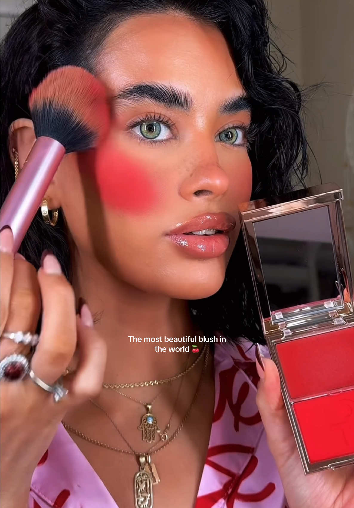 The beautiful blush in the world 🍒 @Patrick Ta Beauty #makeup #redblush #blushhack 