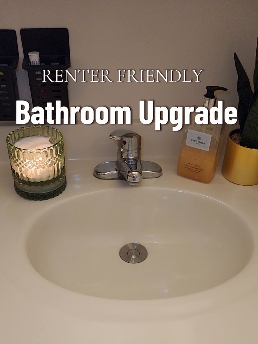 No need to invest a lot of money into your rental. Let me show you how to upgrade your living space. #renterfriendly #bathroomupgrade #sinkstopper  #bathroomhack #bathroommakeover  #cheapmakeover #filterdrain #bathroomdrain #viralbathroomdrain  #tiktokshopsale #renterfriendlydecor #renterfriendlymakeover #bathroomaccessories #plumbinglife #diyhomerepair #cutebathroom #CleanTok #apartmenttour #apartmenthack #smallspaceideas 